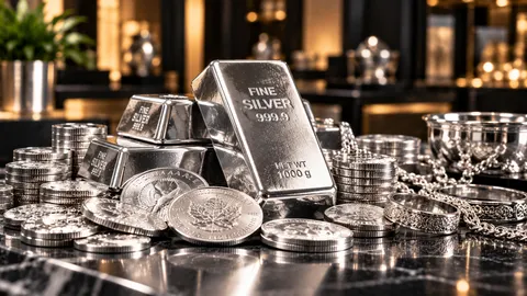 Silber: Besteck und Barren